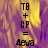 Static image with purple and yellow gradient background displaying black text 'TB + CP = 4eva' in four identical arranged in a