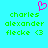 Pixelated cyan background with green text and a pink heart symbol above the name.