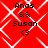 Red background with white geometric patterns and black text reading "Anas && Susan <3" in four identical sections.