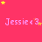 Pink background with repeated 'Jessie<3' text and yellow/orange star clusters, some stars animated to shift position.