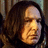 Pixelated image of a person with long dark hair against a blurred background, next to orange pixelated text reading "Severus Snape Potions MASTER" on black.