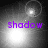 Four grayscale display a bright circular light source with a smaller concentric circle above it, each labeled with purple text reading "shadow"