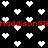 Black background with scattered white pixelated hearts and red text reading "MaddisonG18" repeated horizontally.