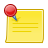 A yellow rectangular document with a golden border and three horizontal lines, pinned by a red circular pin with blue stem on the top-left corner.