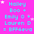 A static image with a bright pink background displays repeated text in cyan font, including names and symbols, with scattered white and pink star shapes.