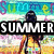 Pixelated summer-themed icon with 'SUMMER' text, a figure in swimwear on a beach, and 'TIME TO CHILL WIT MA FRIENDS' below.