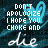 Pixelated text and stylized ears on a dark blue background with light blue accents, showing two identical frames side-by-side.