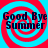 Four identical display red and cyan spiral patterns with 'Good Bye Summer' text in dark blue pixelated font