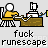 Pixelated animation of a character at a desk with a computer, showing progressive physical reactions to repeated text.
