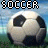 Animated soccer ball icon with pink heart symbols appearing on select balls in a