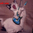 Pixelated anime-style character with blue and white clothing, red eyes, and a raised arm against brown background; adjacent text reads 'CRAZY+ LIFE = FUN'.