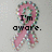 A pink ribbon with multicolored pixelated edges appears in two states: first with text 'I'm aware.' then with text 'R U?'.