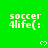 Green background displays repeated 'soccer 4life(:' text with white heart symbols below each instance, partially cropped at bottom right.