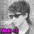 Pixelated grayscale portrait of a person with dark hair and sunglasses, featuring pink text reading "NICK <3" at the bottom left.