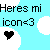 Pixelated text and symbols on a light blue background with white cloud shapes.