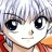 A pixelated anime-style character with silver hair and large black eyes appears on the left side of a contact sheet, while the right side displays text "Anime IM" and "COM" in white pixelated font against a black background.