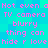 Pixelated text in pink on a cyan-blue gradient background, repeating phrases about TV cameras and love with 'blurry' and 'hide r love' elements.