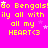 Bright pink background with repeated yellow text 'Go Bengals! Go Bengals! Go Bengals! Go Bengals!' and 'ily all with ily all with ily all with ily all with' above four instances of 'all my HEART<3'