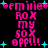 Pixelated pink text and cyan stars on black background, with animated star positions changing across frames.