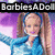 A static buddy icon featuring a Barbie doll and Iron Man helmet with text reading "BarbiesADoll" and "IronMans" above, and "A ACTION FiGURE[" below.