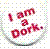 Pixelated text reads "I am a book" in red and pink hues on a white background with scattered gray, yellow, green, and blue dots.