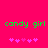 Green pixelated text 'candy girl' appears twice on a bright pink background with two of small purple heart shapes below each instance