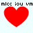 Red heart shapes with pixelated edges appear in a , accompanied by repeated text above and below each heart