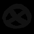 A circular icon with an orange patterned ring inside a dark outline, transitioning through multiple states from partial to full visibility.