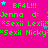 A static image with bright pink background displaying repeated green text phrases and small blue/purple star icons.