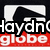 Pixelated icon with black, white, red, and gray elements showing text and a stylized mountain shape in multiple views.