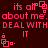 Pixelated red text on dark background repeats phrases with small square symbols, animated to shift positions across frames.