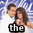 A pixelated image of a couple embracing, with text overlay and heart symbol.