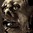 Nine pixelated faces arranged in a with 'Harry Potter' text on the right, all sharing similar grotesque expressions and sepia-toned rendering