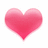A static image with a pink heart on white background and blue sections containing text.