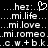 Black background with white pixelated text and a heart symbol, arranged in multiple lines showing repeated phrases.