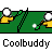 Animated contact sheet showing a tennis-themed buddy icon with yellow stick figures playing on green courts, repeated across three rows of frames with visible motion changes and "Coolbuddy" text below each row.