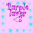 Pixelated purple text 'Purple' and 'Jagger' with a right-pointing arrow on light pink background with blue star patterns.