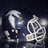 A pixelated football helmet image with text overlays reading "Football is Life" and "Whitnall Falcons Varsity Football #12" on a blue background.