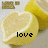 A heart-shaped lemon slice with pixelated text reading 'love' on the left and 'it really sucks' on the right, set against a light background with a yellow lemon wedge behind it.