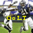 Pixelated image of two football players in action on a field with yellow text 'Go LT.' overlaid.