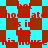 Red text on a checkered background with alternating cyan and brown squares, repeating the phrase 'hot chocolate is in the hiz house' across multiple