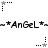 A black-and-white animated icon featuring a star symbol and the text "*AnGeL*" in pixelated font, with alternating light/dark states