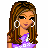 Pixel art contact sheet showing three frames of a female character in gym attire with purple text labels below each frame.