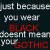 A contact sheet of three animated frames showing text-based graphics with color-shifted words on a dark background, each frame displaying the phrase "just because you wear BLACK doesn't mean your GOTHIC" in different color schemes.