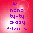 A static image with a red gradient background displaying purple text in four vertical
