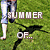 Animated icon shows grassy field with figure, then transitions to beach scene with stacked text, then to blue sky with dolphin and yellow ring.