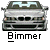 Pixelated car icons with red crosshairs and text labels including "Bimmer" and "Bimmer Killer," featuring a silver, gray, and pink vehicle in the top