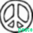 A static image displays three distinct symbols: a peace sign, a heart, and a smiley face, each with associated text below them in different colors.