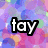 Pixelated text 'toy' in bold black outline with white fill centered over a multicolored pixelated background of purple, pink, blue, and green hues.
