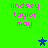 Green background with pink text 'lindsey taylor may' repeated four times and two stars changing color from blue to teal.
